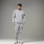 chrome hearts leather cross patch sweatshirt