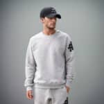 chrome hearts leather cross patch sweatshirt