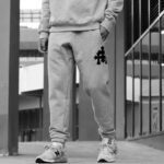 chrome hearts leather cross patch sweatpants