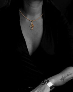 22K GOLD CROSS BABY FAT CHARM 2@2x