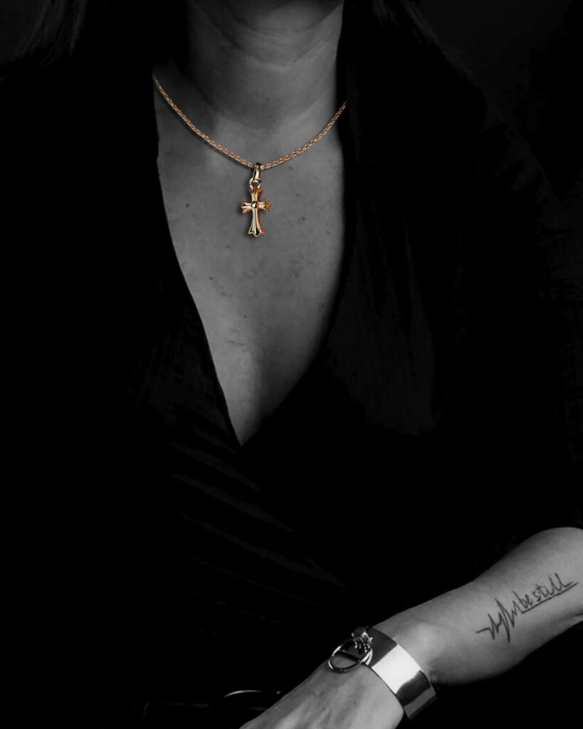 22K GOLD CROSS BABY FAT CHARM 2@2x