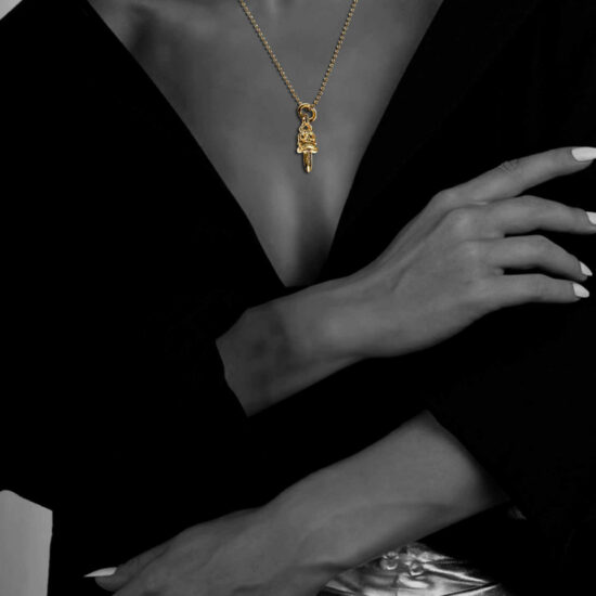 22K GOLD DAGGER PENDANT 2