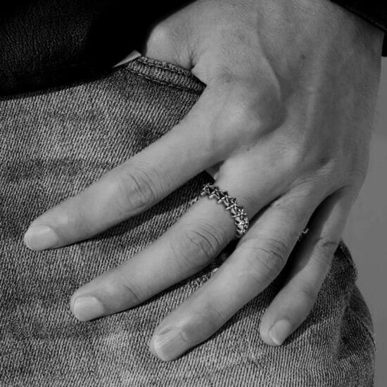 5 SIDED STAR LOOP RING 2