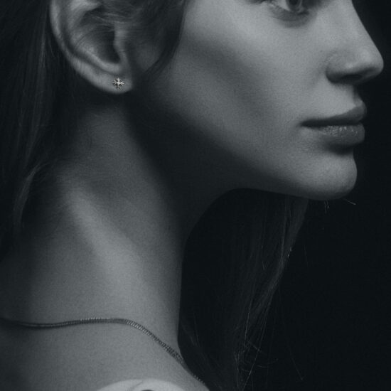 CH PLUS STUD EARRINGS WITH DIAMONDS