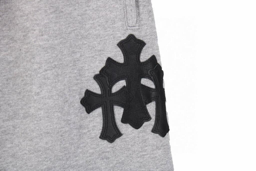 Chrome Hearts Leather Cross Patch Sweatpants