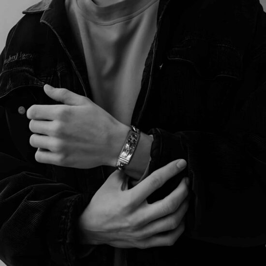 DAGGER ID FANCY LINK CLIP BRACELET