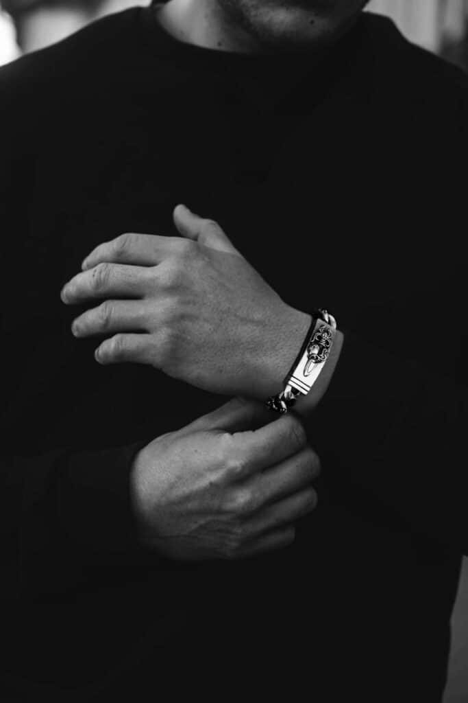 DOUBLE ID FANCY LINK BRACELET @2x