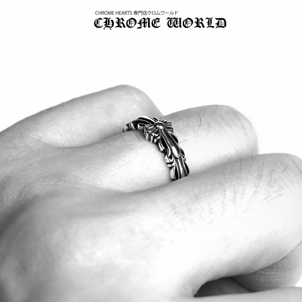 DOUBLE FLORAL CROSS RING