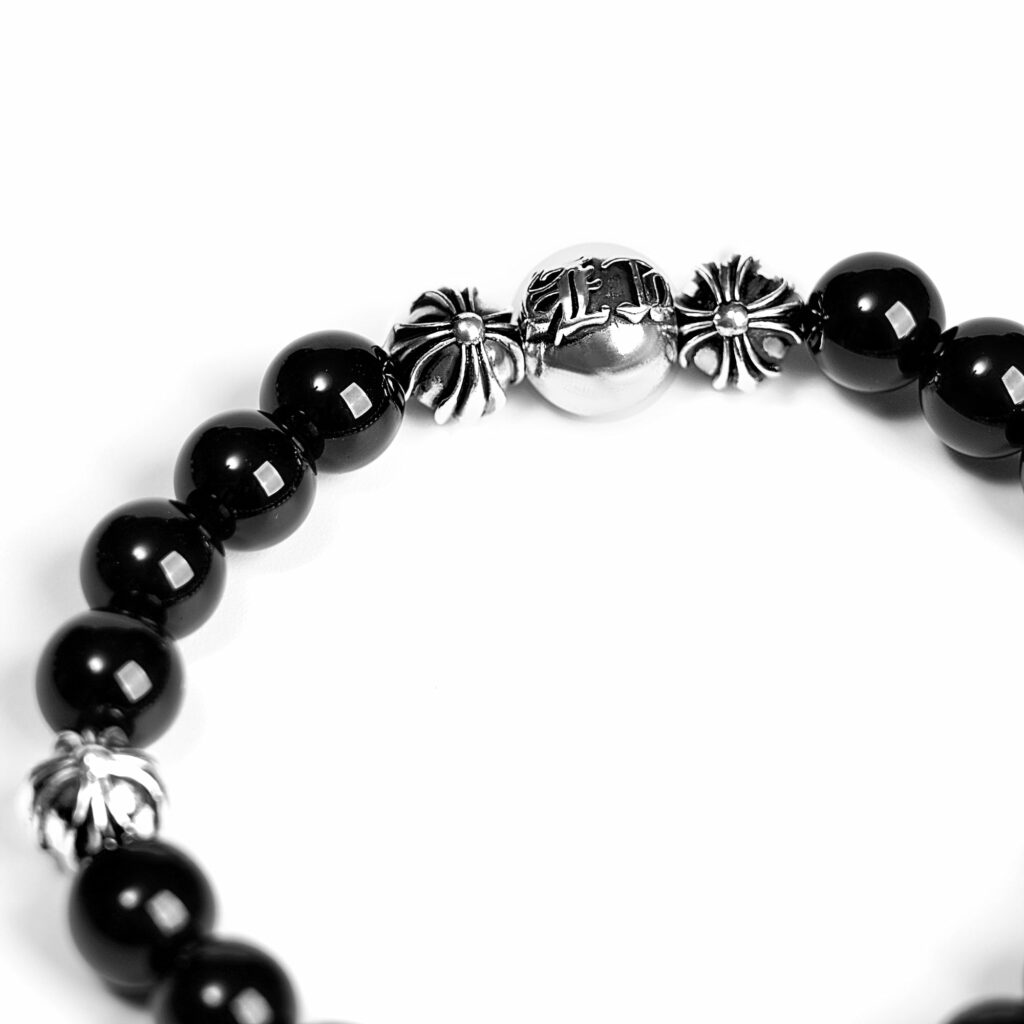 Black bead bracelet