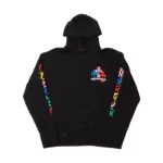 BLACK & MULTICOLOR 'CROSS CEMETERY' CHROME HEARTS HOODIE